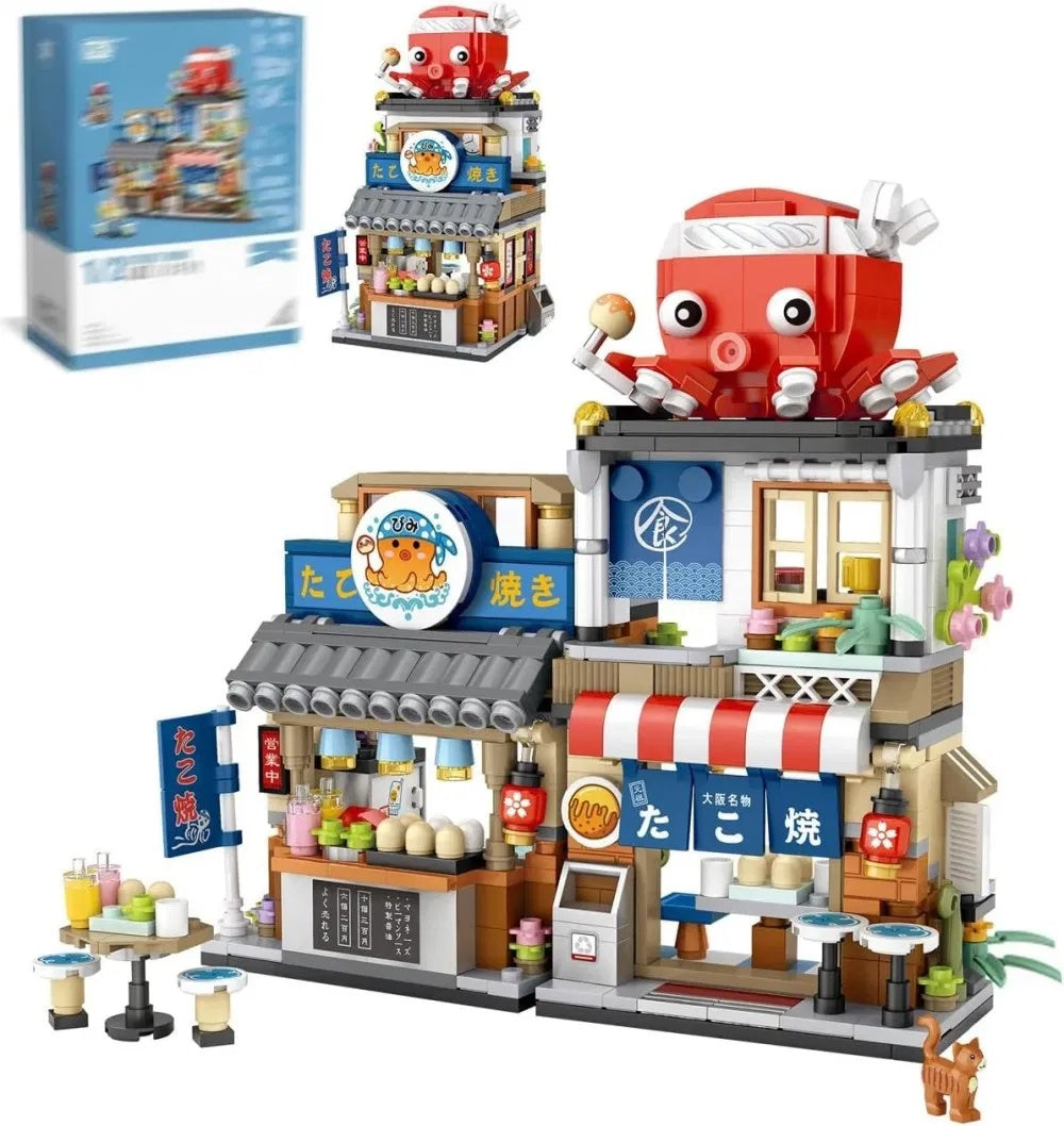4 PACK Brick Building Set For Kids, 2969 PCS Building Blocks Kit Japanese Street Building Toy Set Gift For 6-15 Years Old Kid And Adult